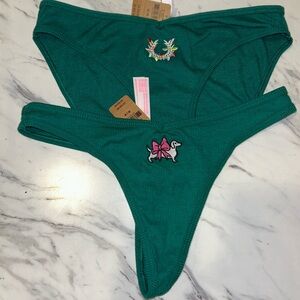 NWT Pink Victorias Secret Holiday Panty 2 Pack.🎄